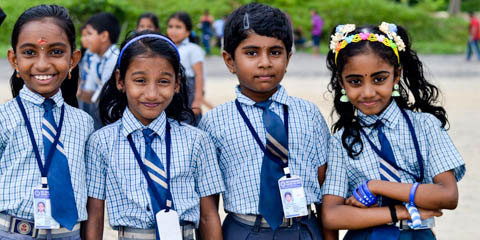 Школьницы в штате Керала, Индия
