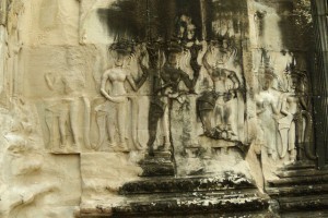 Барельеф, Ангкор Ват, Камбоджа, Юго-восточная Азия