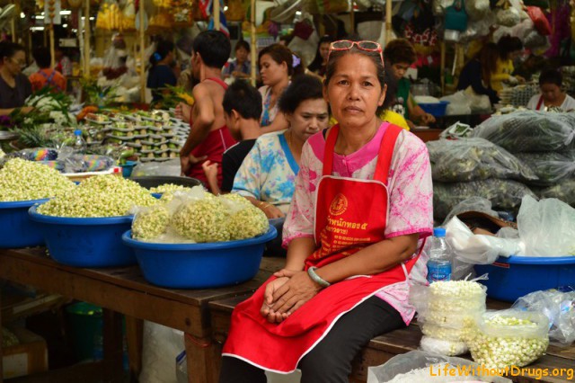 Цветочный рынок в Бангкоке