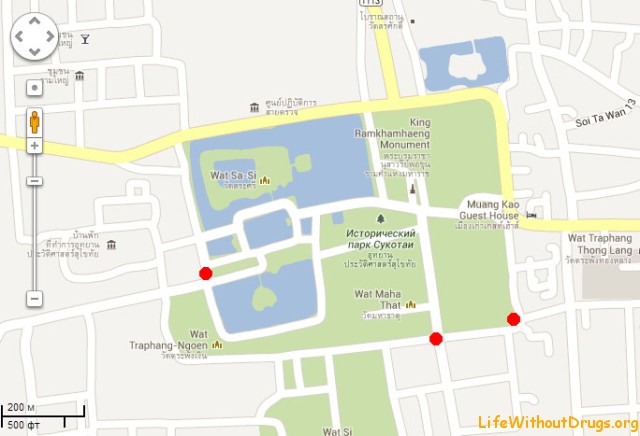 Карта Исторический парк Сукхотай (get free)