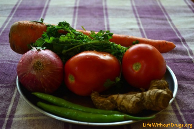 Овощи для Палак Панира