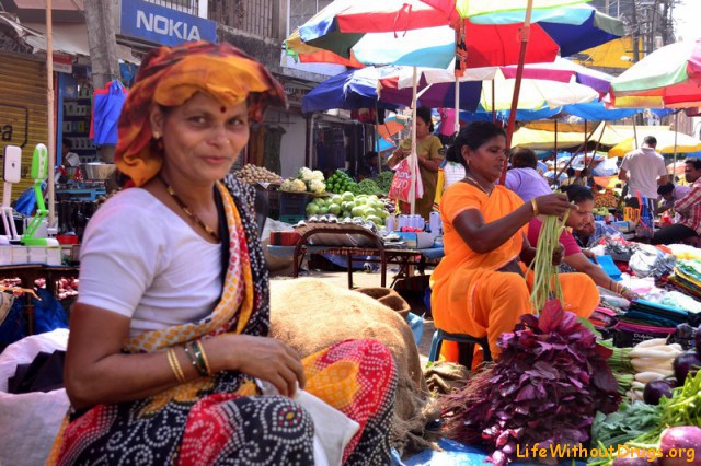 Индийский рынок в Мапсе (Гоа)