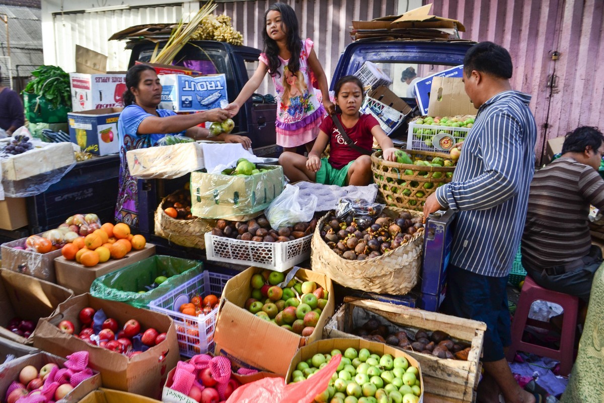 Утренний рынок на Бали. Просыпаемся с рассветом - идем покупать овощи и фрукты!